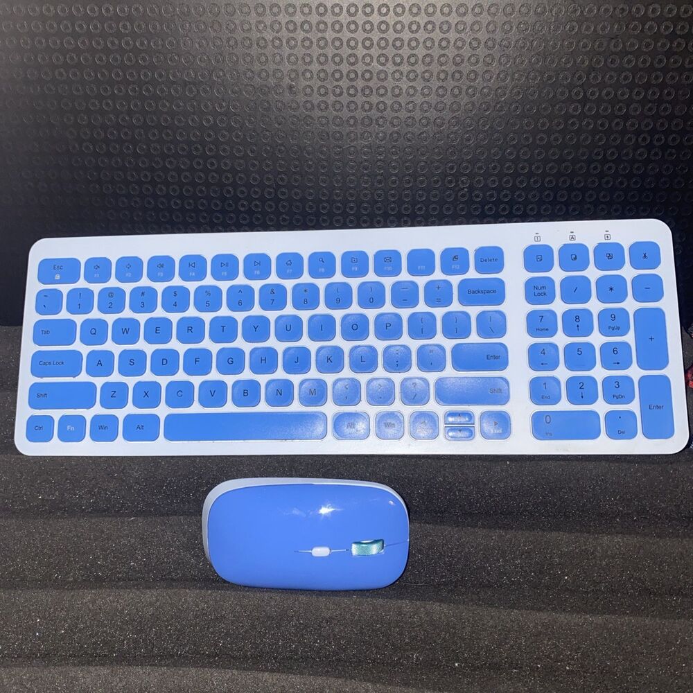 Cimetech KF-10+TM002 Light Blue 2.4 Ghz Wireless Keyboard And Mouse Set